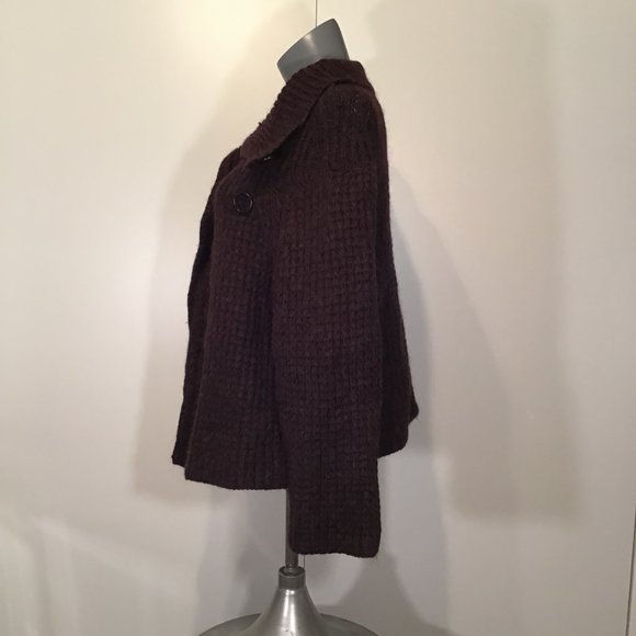 Chattawak Chunky Waffle Knit Button Front Cardigan T2 - Picture 11 of 13
